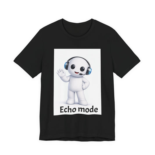 Cute Headphone Mascot T-Shirt - Friendly Cartoon DJ Tee