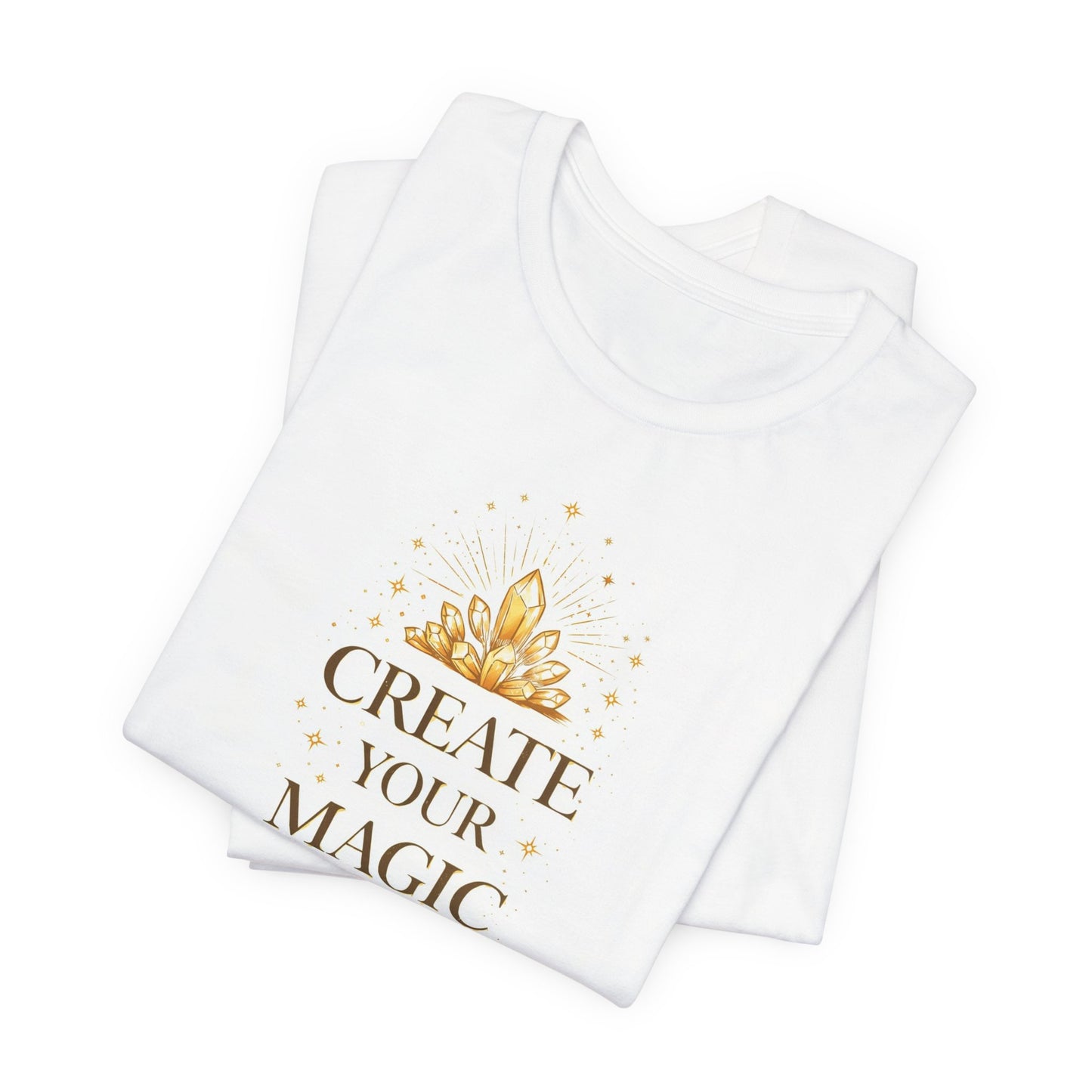 Create Your Magic T-Shirt — Inspirational Gothic Gold Wand Design