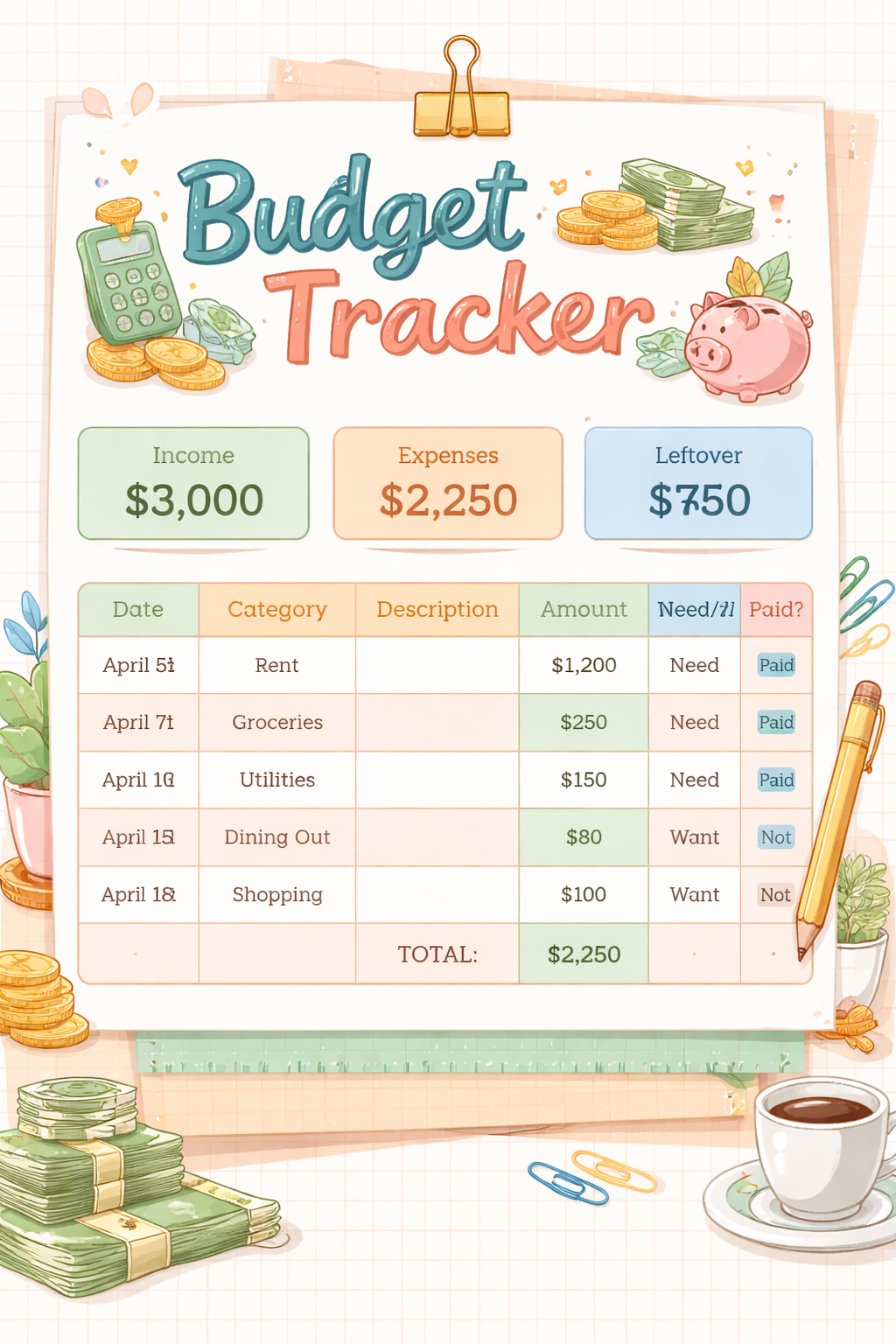 Budget Spreadsheet