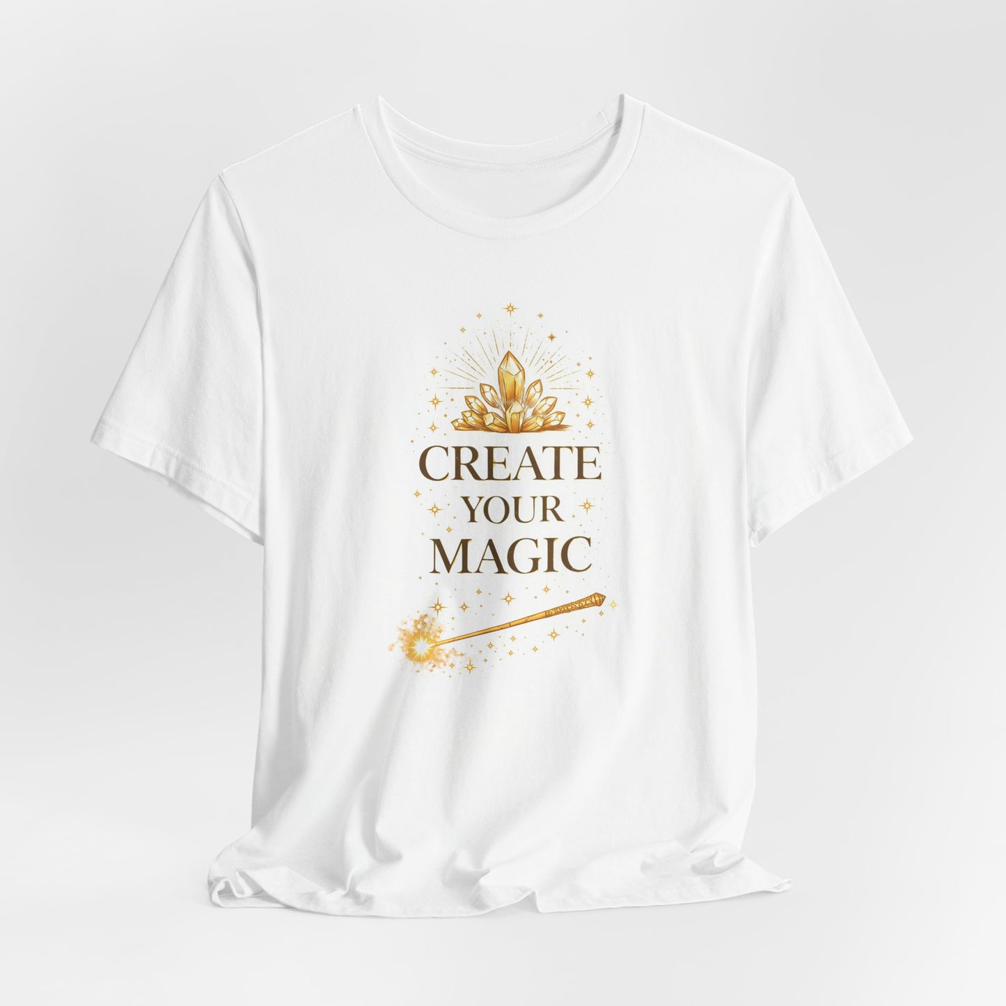 Create Your Magic T-Shirt — Inspirational Gothic Gold Wand Design