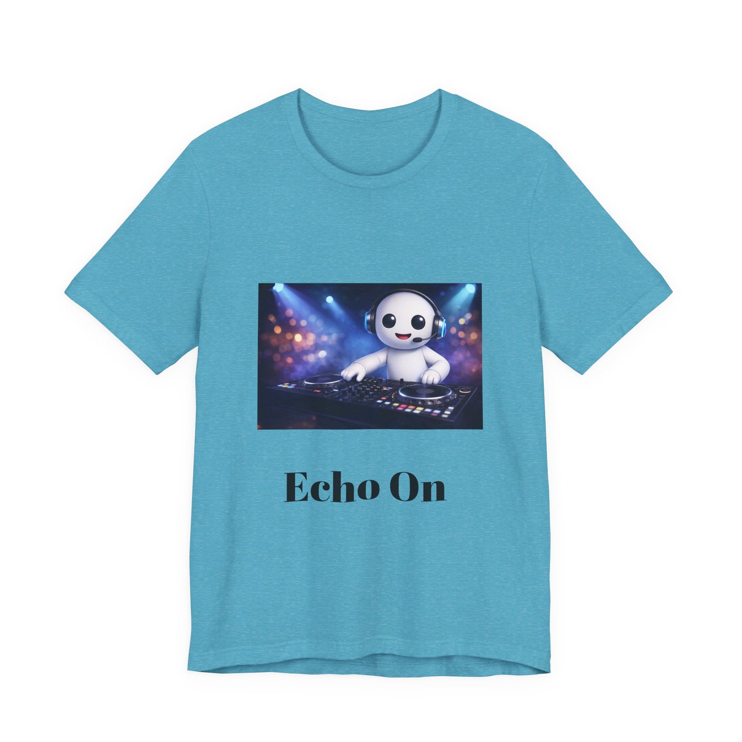 Echo On DJ Tee — Cute DJ Character Graphic T-Shirt