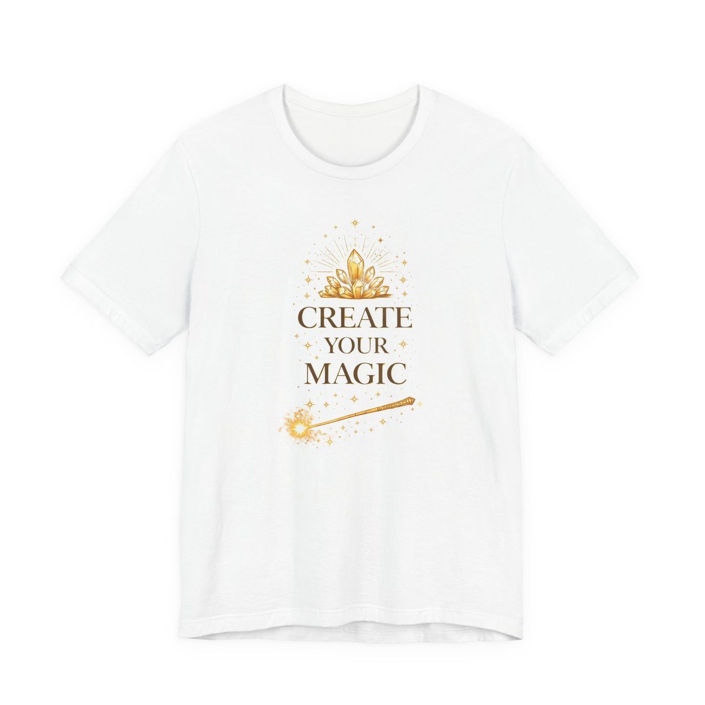 Create Your Magic T-Shirt — Inspirational Gothic Gold Wand Design