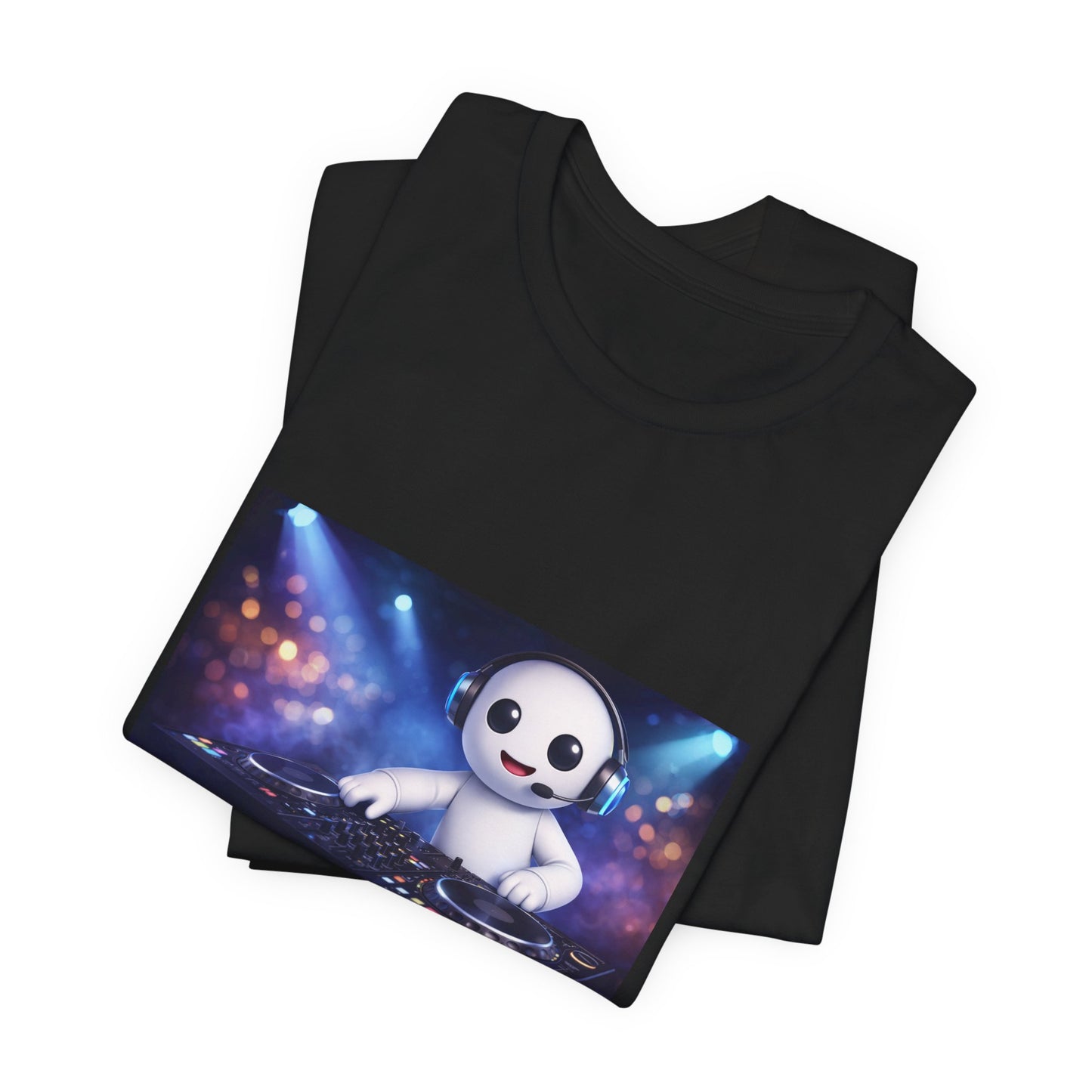 Echo On DJ Tee — Cute DJ Character Graphic T-Shirt