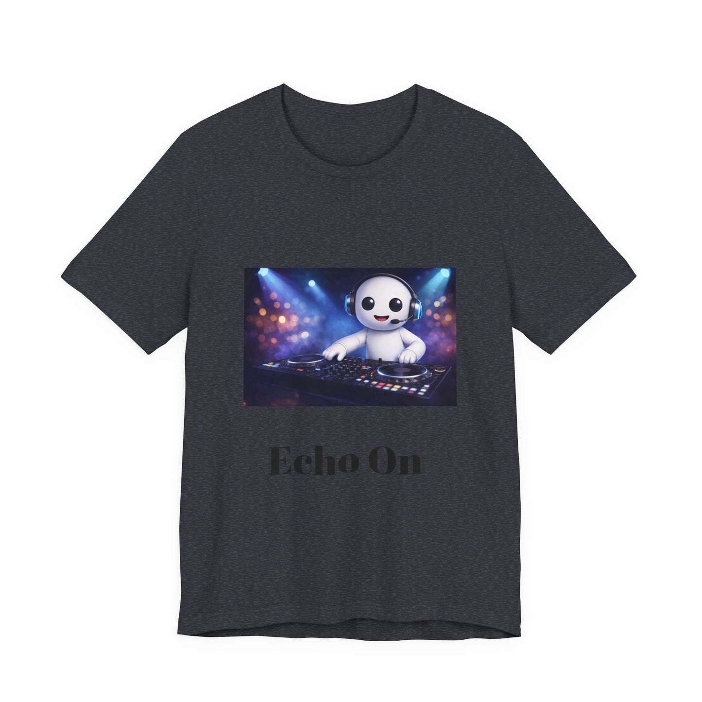 Echo On DJ Tee — Cute DJ Character Graphic T-Shirt