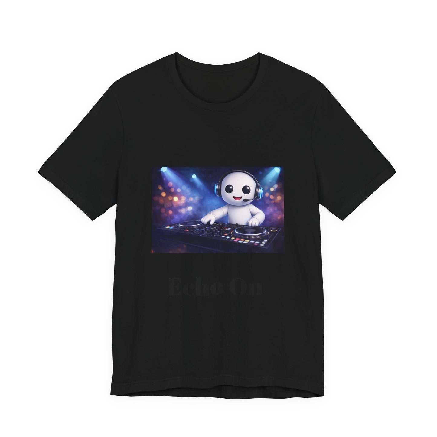 Echo On DJ Tee — Cute DJ Character Graphic T-Shirt